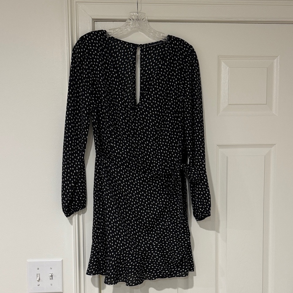 Abercrombie & Fitch Long Sleeve Black Dress with White Dots